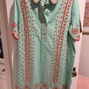 SALONI Mint Green Embroidered Dress - Sz 8